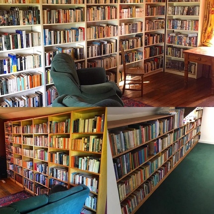 Our friends in Wales house is like a library. This is only a small sampling.  ❤️