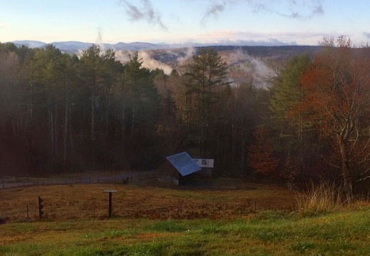 River fog lifting on beautiful autumn #vermont morning.
