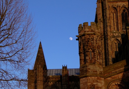 Moon Over Hereford Cathedral