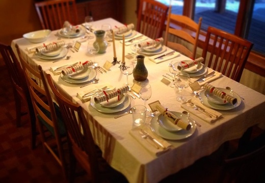 Boxing Day table set and ready for the guests to arrive. #boxingday