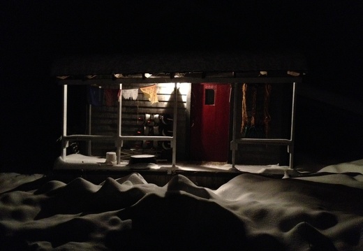 Night Snow Cabin