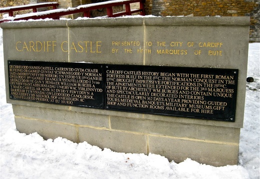 Cardiff Castle Plaque