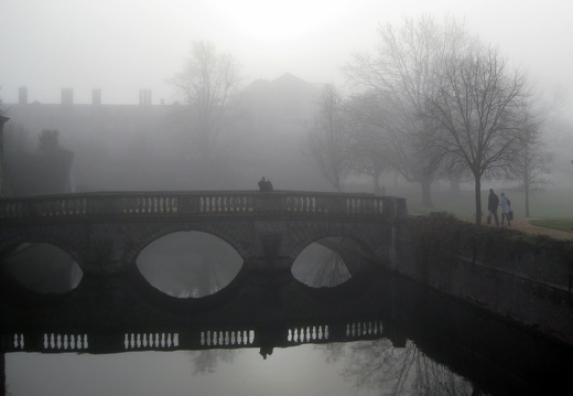 Foggy Cambridge Bridge