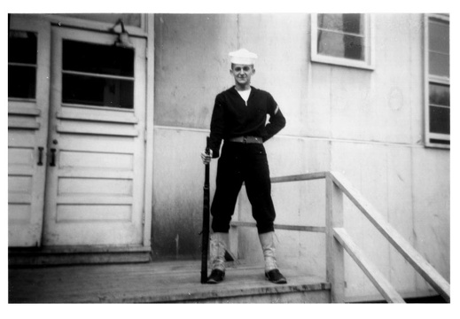 Bob Scully in US Navy uniform in 1952