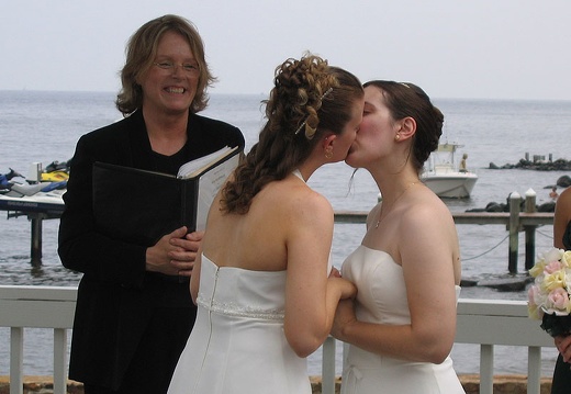 Amy and Liz kiss to seal the deal!