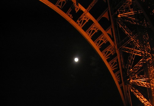 Full Moon Under Eiffel Tower