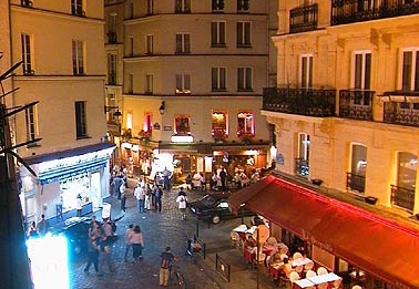 Paris Hotel View at Night