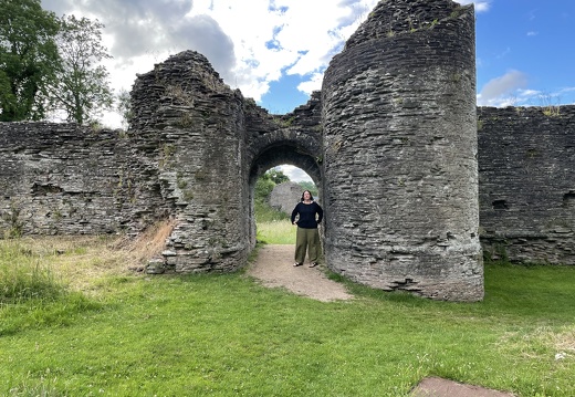 Sarah Guards the Entrance to Longtown Castle