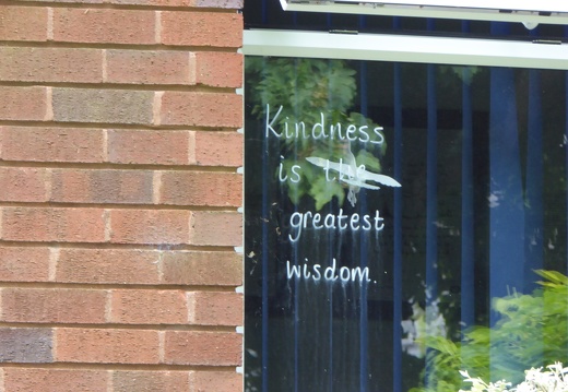 Wise Words in a Primary School Window in Ewyas Harold