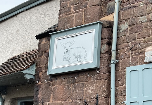 Cute Lamb Sign Outside Lambs Inn