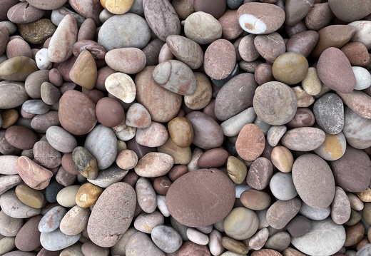 Close-up of Pebbles on Budleigh Salterton Beach
