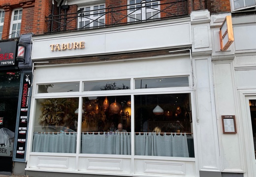 Outside Facade of Tabure Restaurant in Harpenden, England