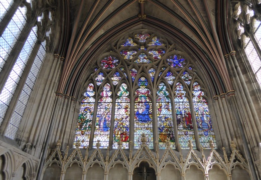 Large Stained Glass Window in Exeter, England