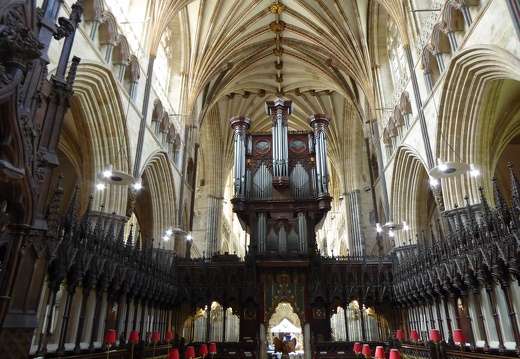 Another view of Exeter Cathedral and their pipe organ
