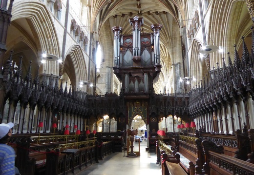The organ at Exeter Cathedral