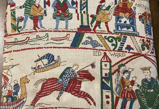 Bayeux Tapestry as Seat Cushion