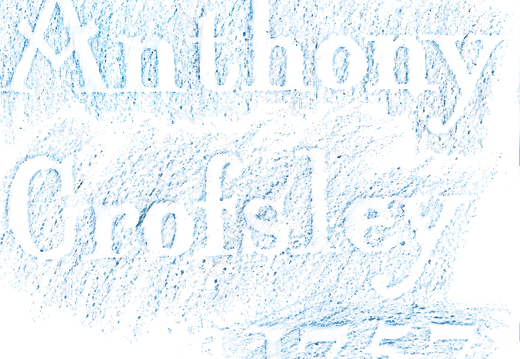 Crayon Rubbing of Anthony Crossley's Grave
