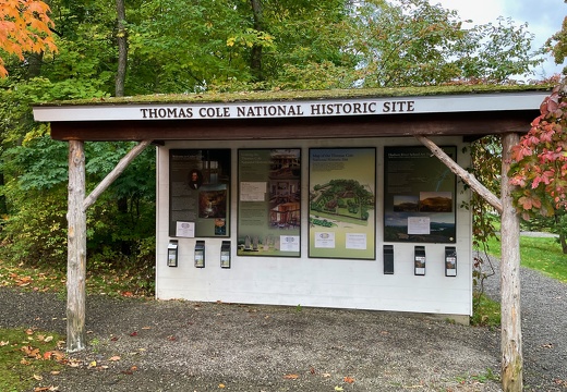 Welcome Kiosk at Thomas Cole National Historic Site.