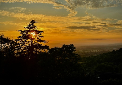 Sunset over Cleeve Hill