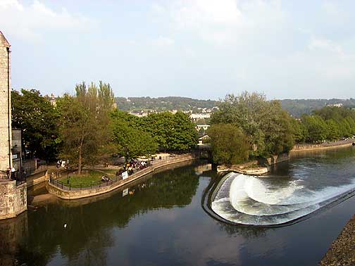 Waterfall and River Avon in Bath